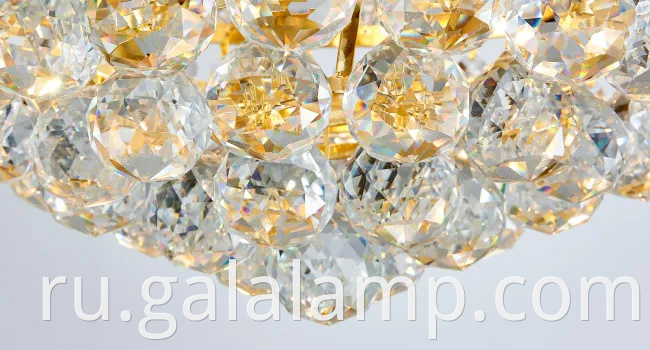 Элегантная золотая хрустальная люстра - современный потолок подвесной светильник